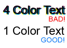 Four colour text