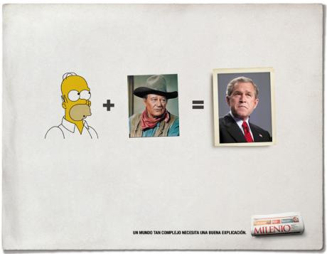 Milenio George Bush Homer Simpson
