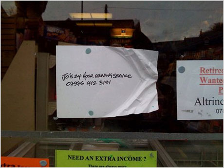 ironing service advert Chip Shop Awards