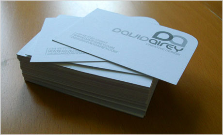 visiting card design sample. airey business card design