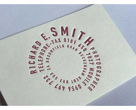 Richard E. Smith business card