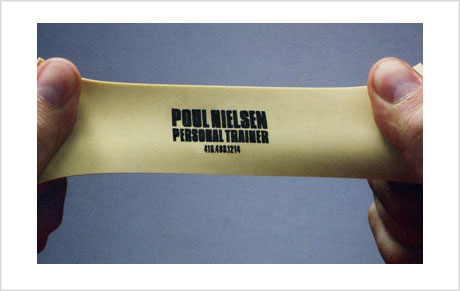 rubber business card