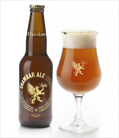 Chambar Ale bottle label design