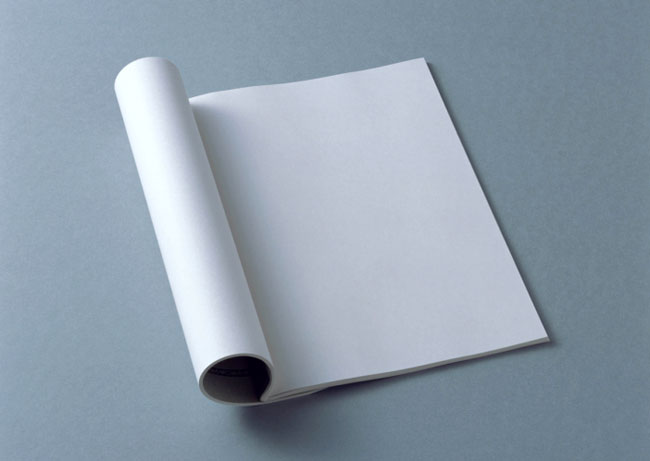blank paper notebook