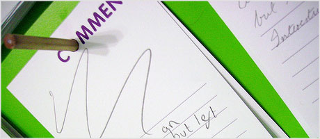 comment card