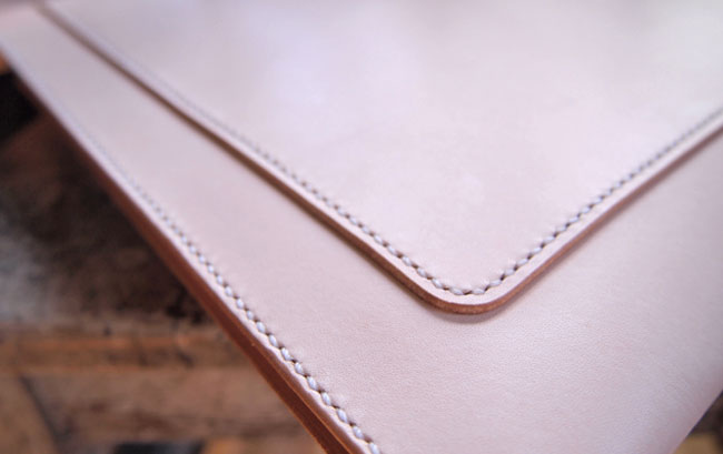 Leather portfolio detail