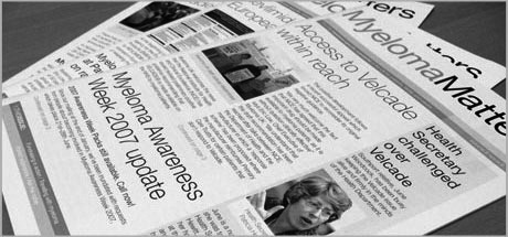 Myeloma UK newsletter design