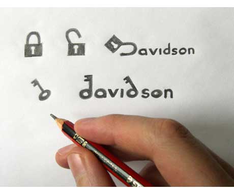 Davidson Locksmith logo sketch