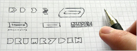 Drumryden logo design sketch