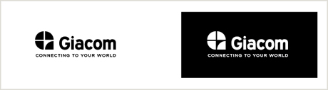 Giacom logo white black