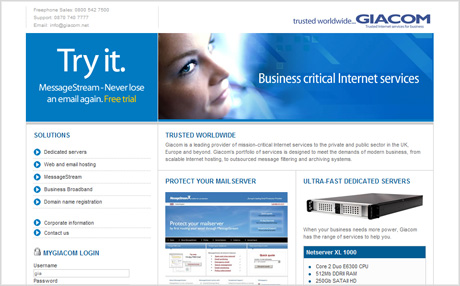 Giacom website