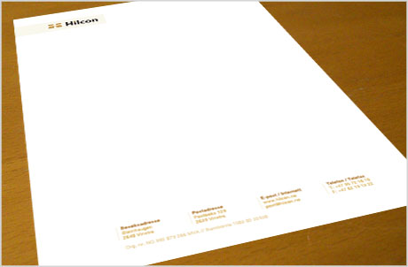 Hilcon letterhead design