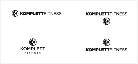 Komplett Fitness logo layouts