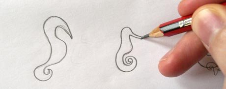 stresswell logo design sketch