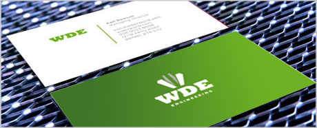 WDE business card design