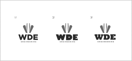 WDE logo typefaces