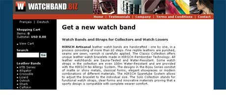 Watchband homepage Watchband homepage