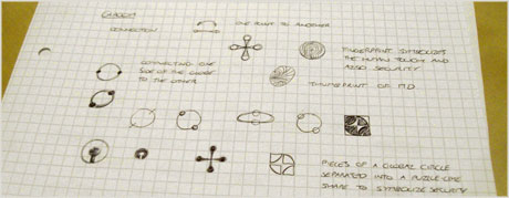 Giacom logo design sketch