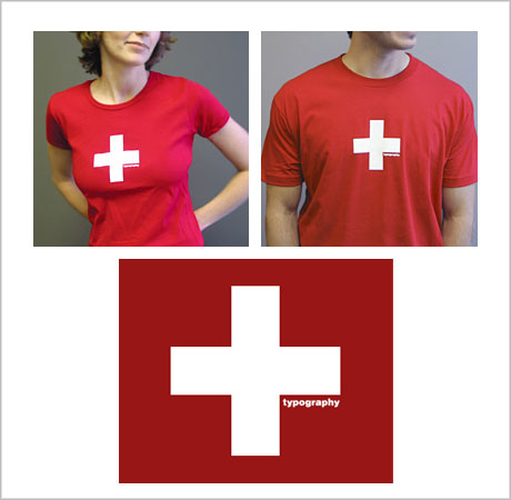 swiss typography tshirt