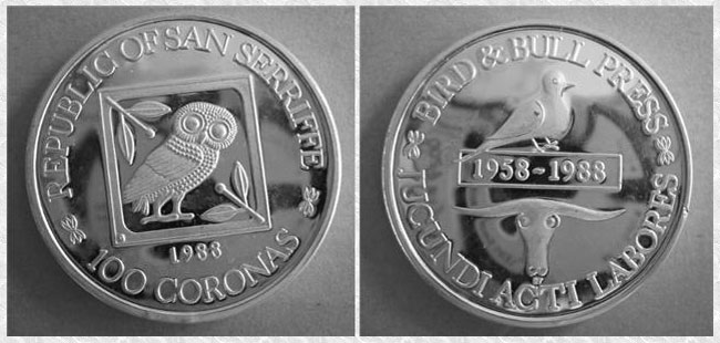 San Serriffe coin