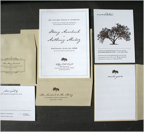 wedding invitation design A Hamptons Wedding Invitation above by Stacey 