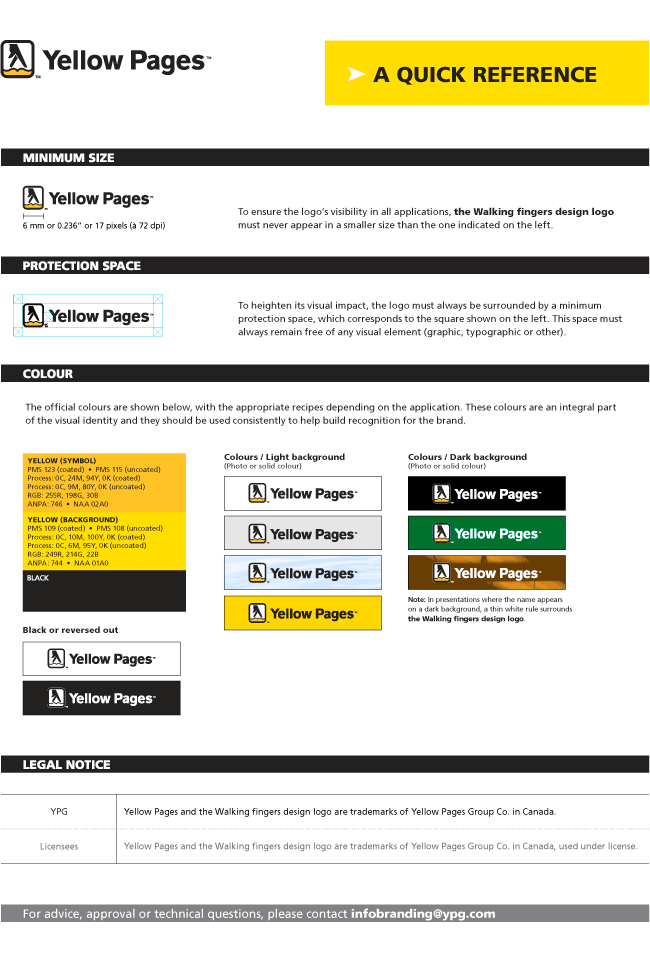 old Yellow Pages logo guide