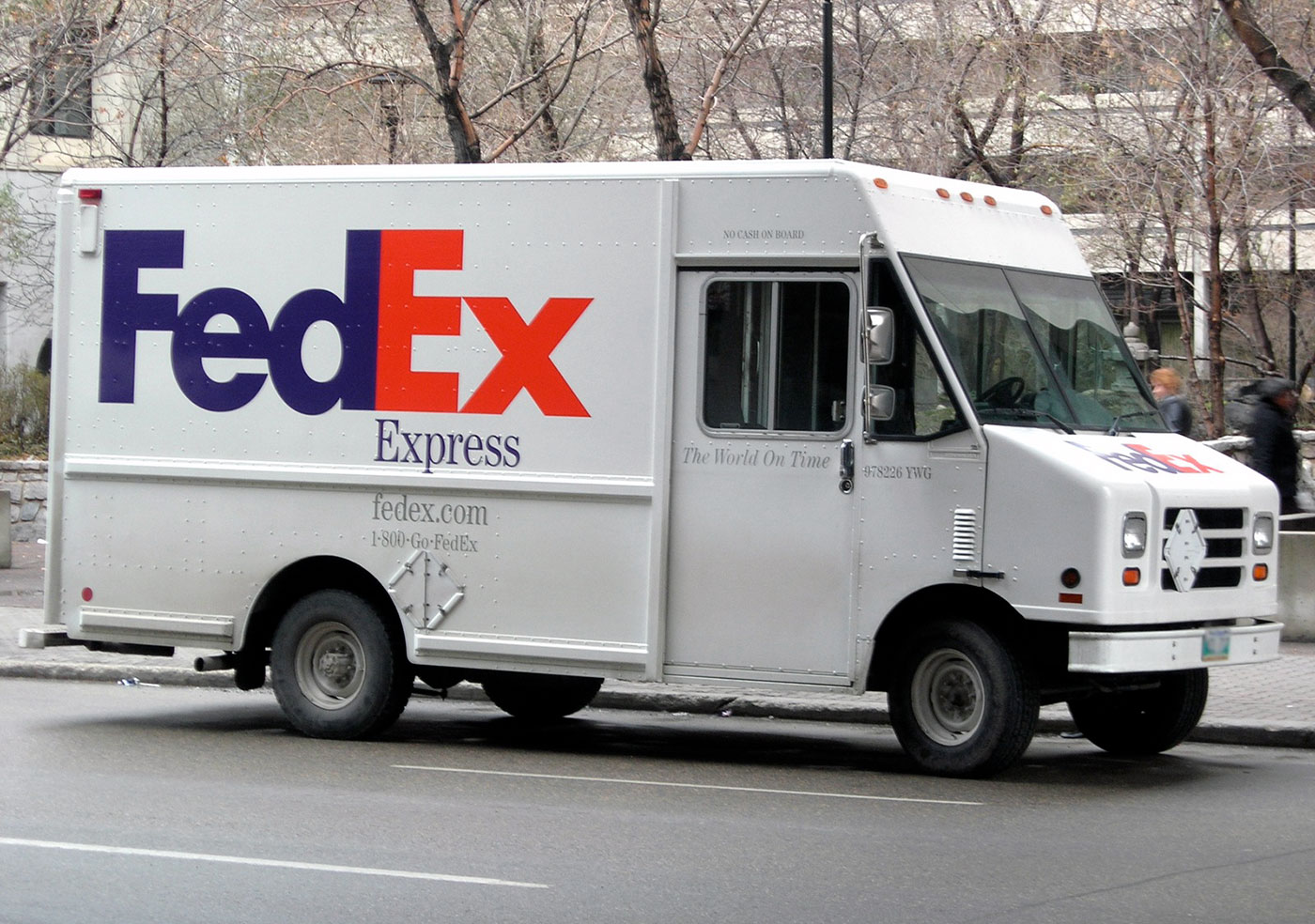 FedEx logo on truck