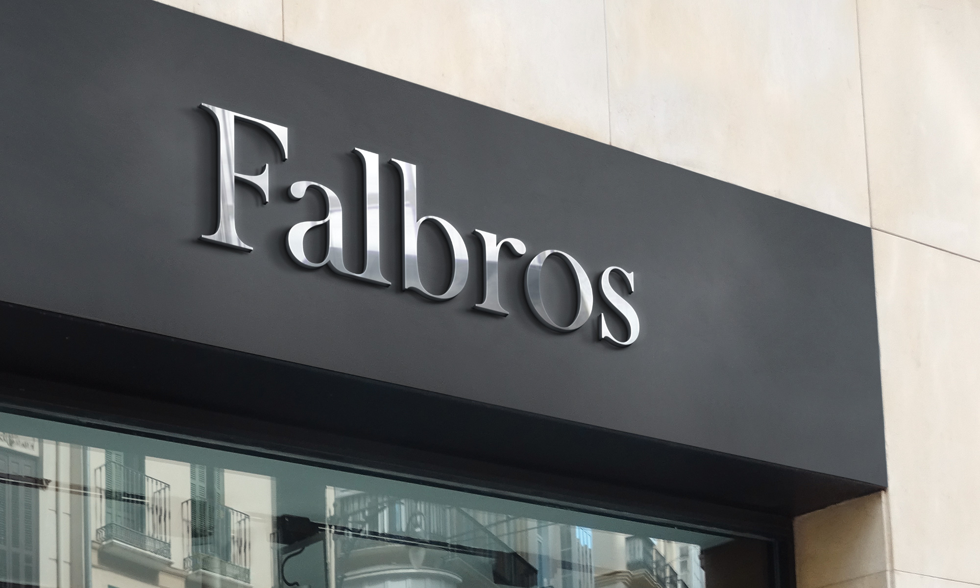 Falbros logo signage