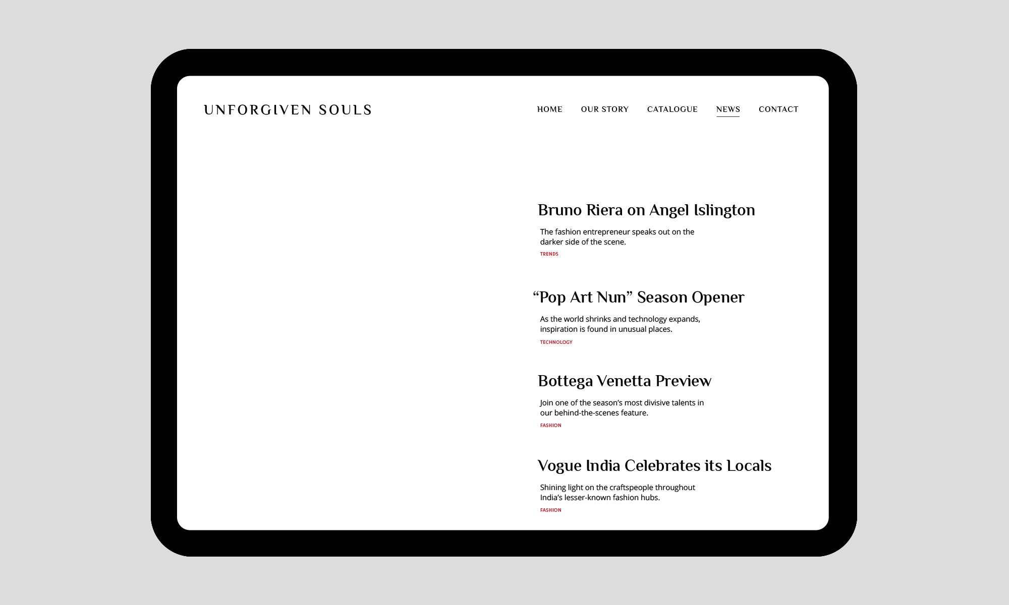 Unforgiven Souls website