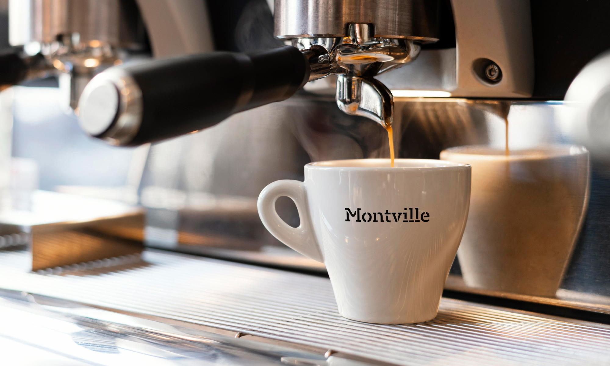 Montville Coffee logo on cup