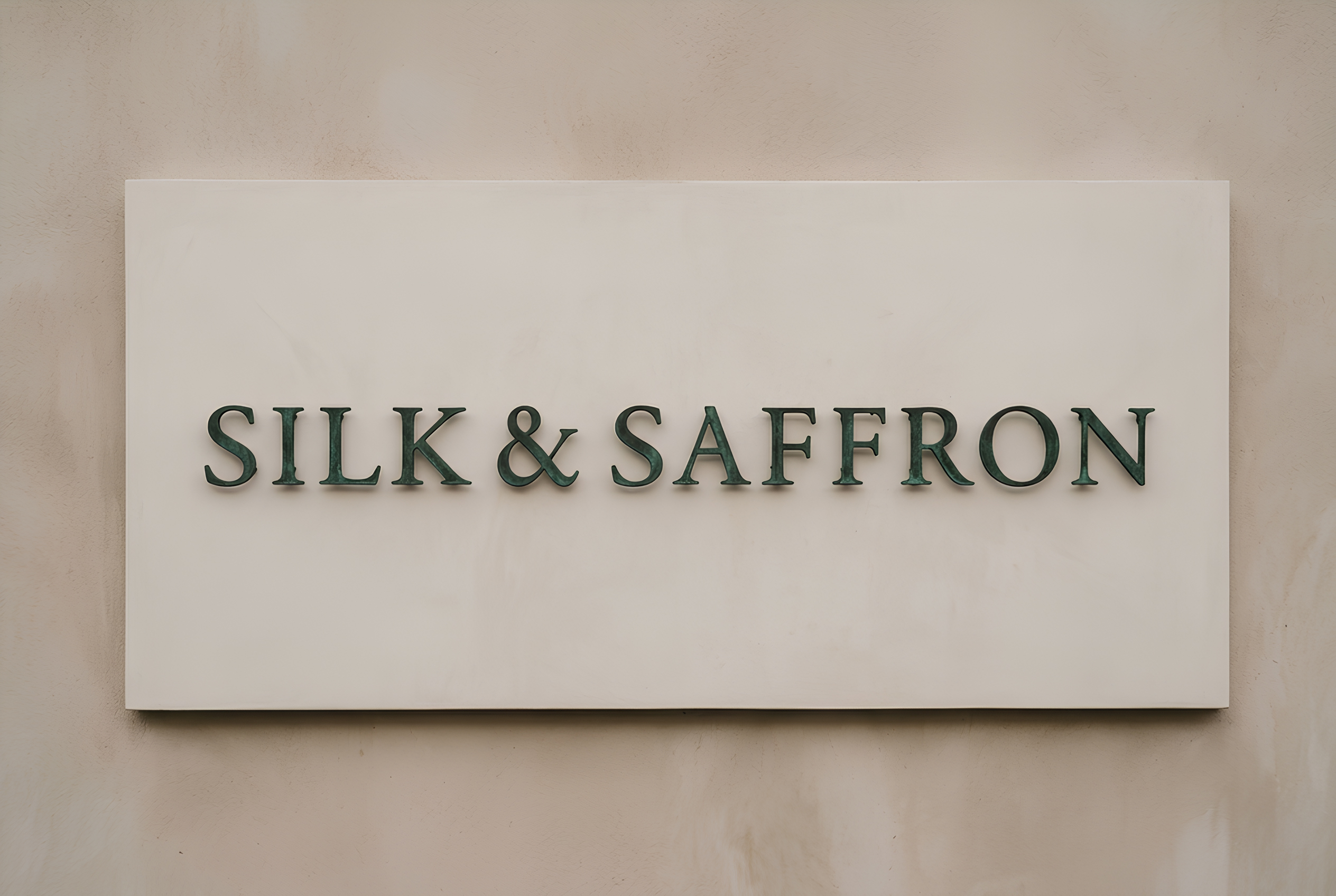 Silk & Saffron sign